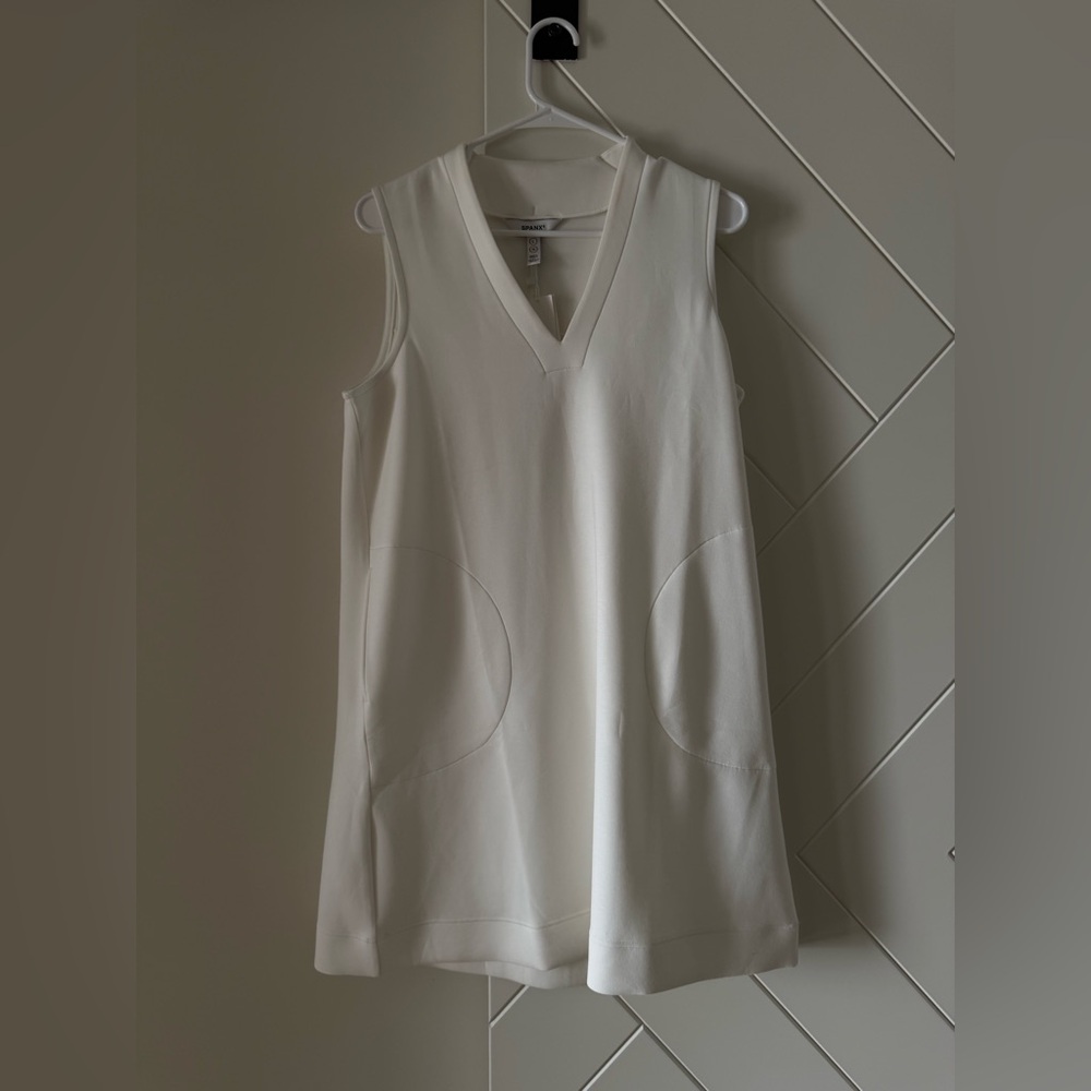 SPANX Cream V-Neck Dress